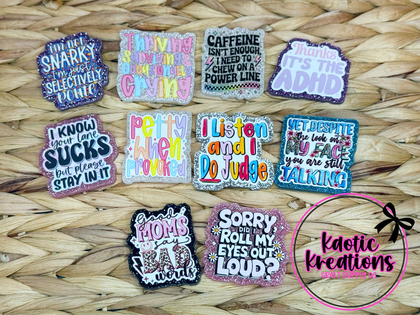 10pc FLATBACK ACRYLIC BUNDLE FB5 (1ct)