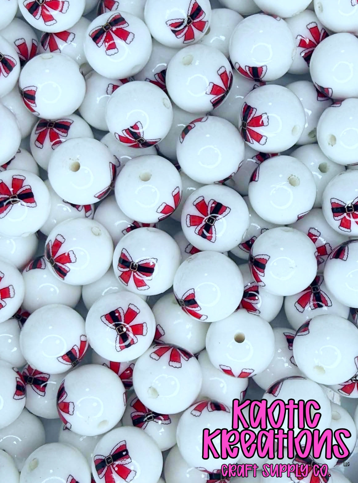 P711 SANTA BOW 15MM LIQUID PRINT (1ct)