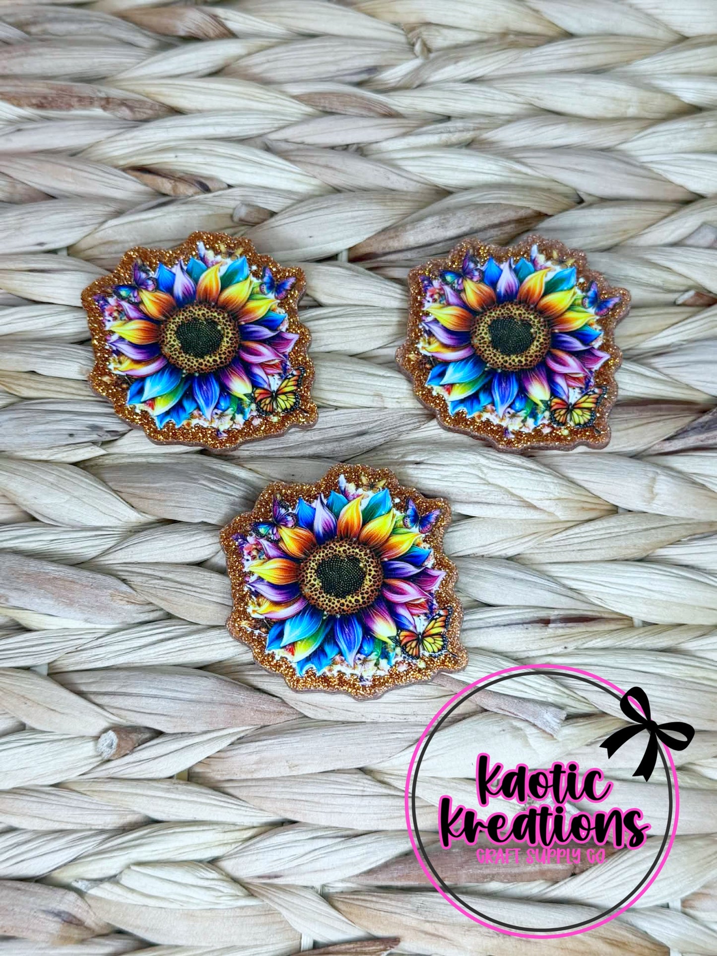 FLATBACK ACRYLIC SUNFLOWER F84 (1ct)