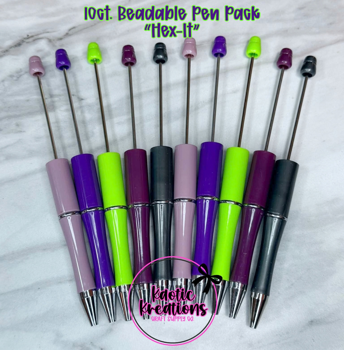 BEADABLE PEN PACK "HEX-IT" #7 (10ct)