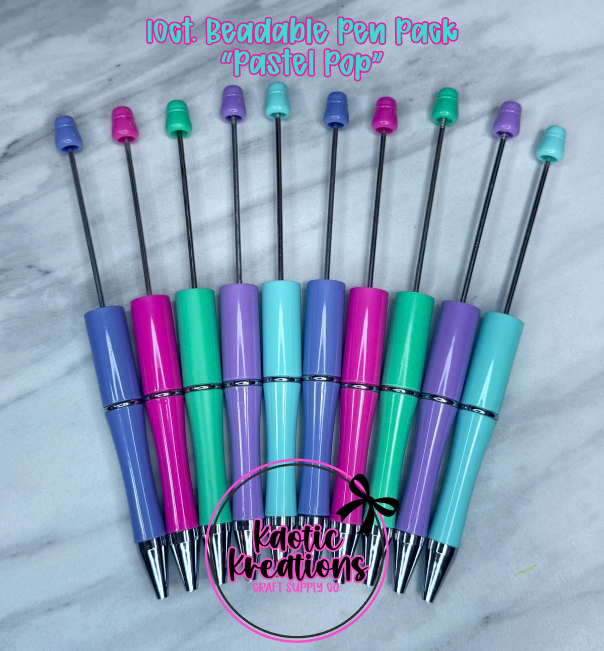 BEADABLE PEN PACK "PASTEL POP" #10 (10ct)
