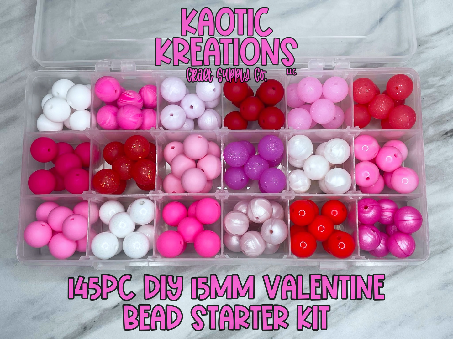 DIY BEAD STARTER KIT 145pc (INCLUDES STORAGE CASE) SK12