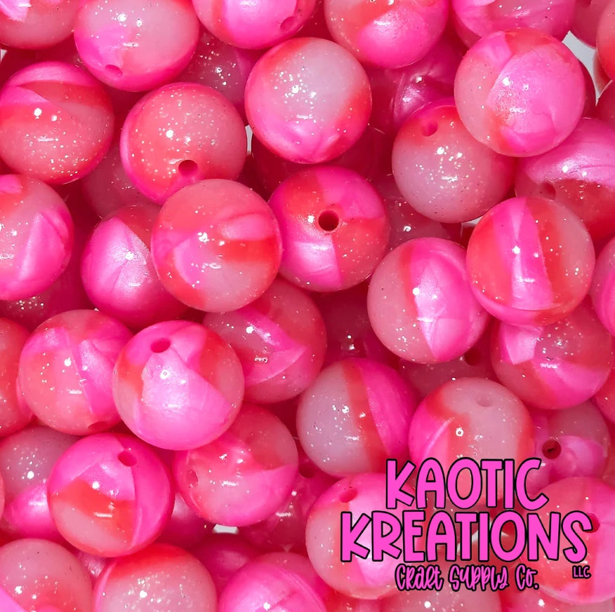 J1 HOT PINK SWIRL 15MM GLITTER JELLY (1ct)