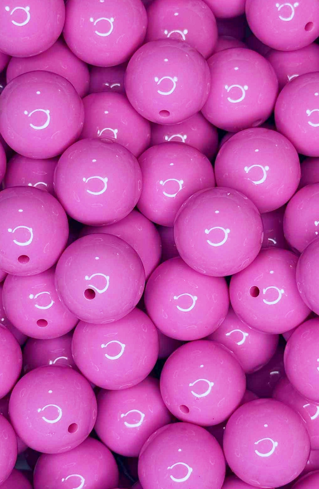 A1 20MM SOLID ACRYLIC BUBBLEGUM ELECTRIC PINK (1ct)