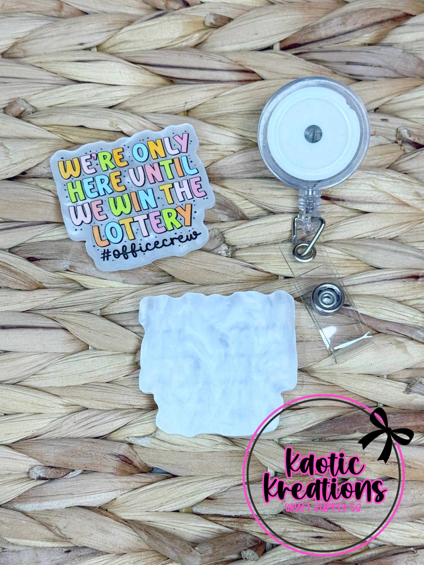 *CUSTOM* FLATBACK ACRYLIC 47mm X 44mm OFFICE CREW F152 (1ct)