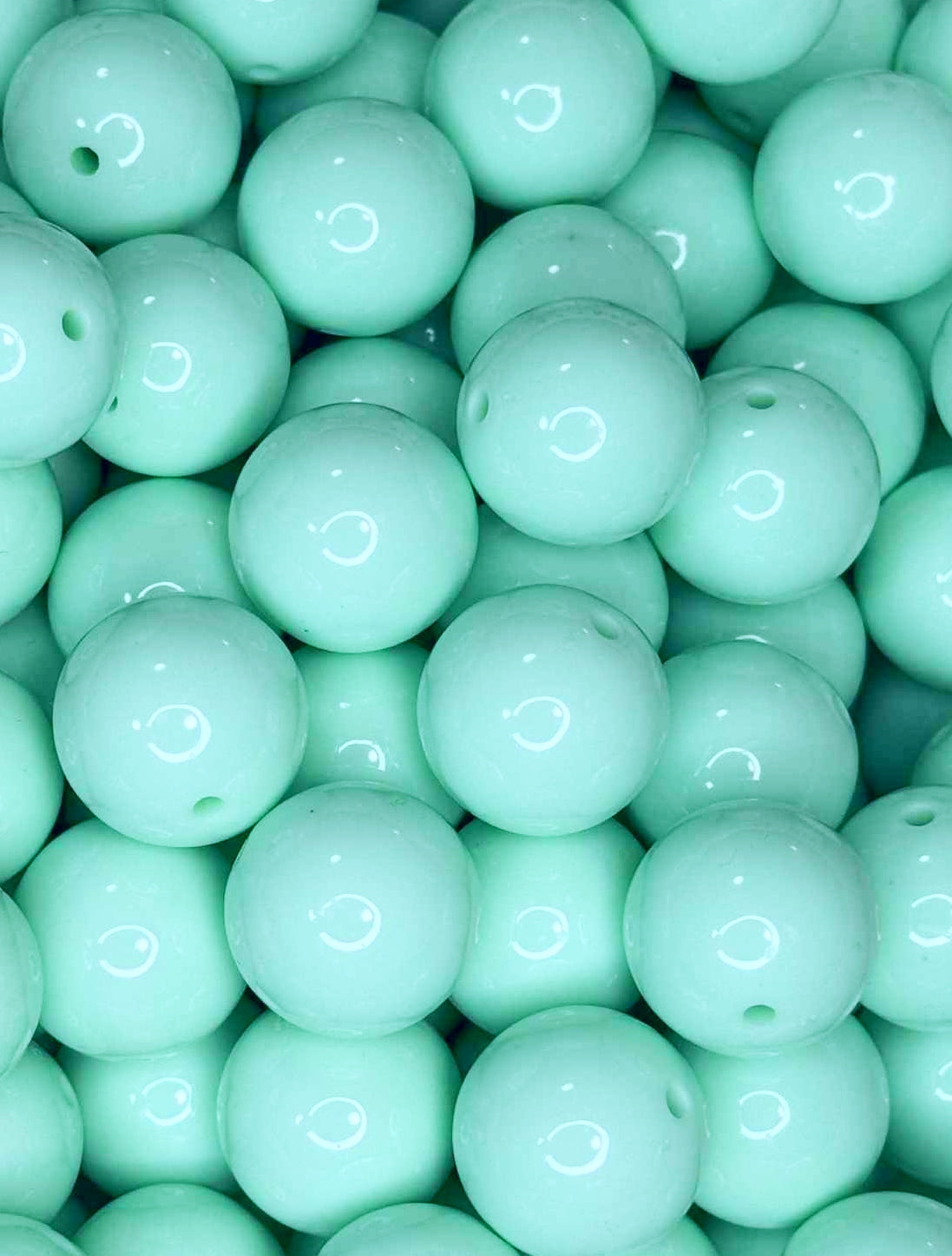 A9 20MM SOLID ACRYLIC BUBBLEGUM MINT GREEN (1ct)