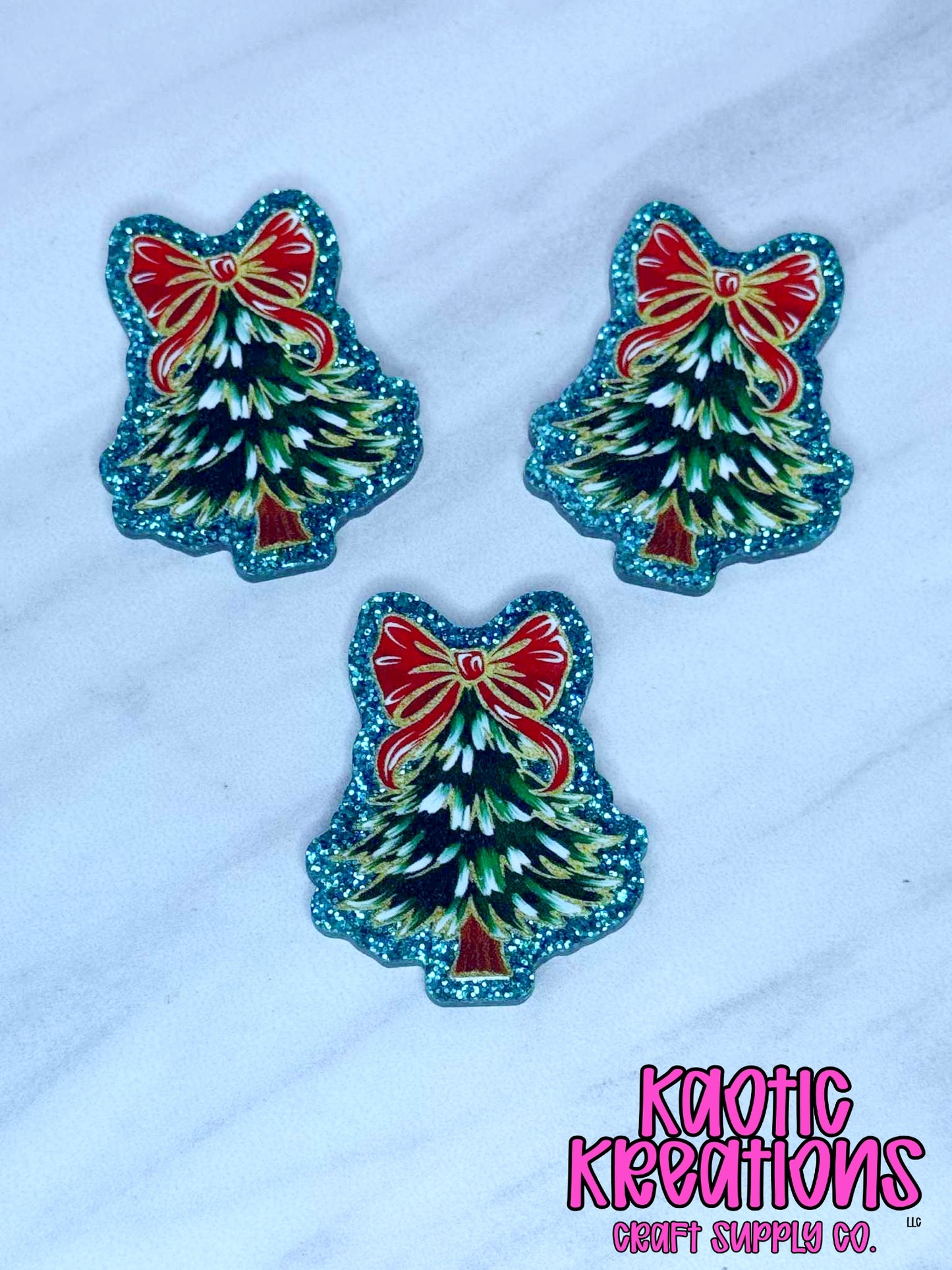 FLATBACK ACRYLIC CHRISTMAS TREE F490 (1ct)