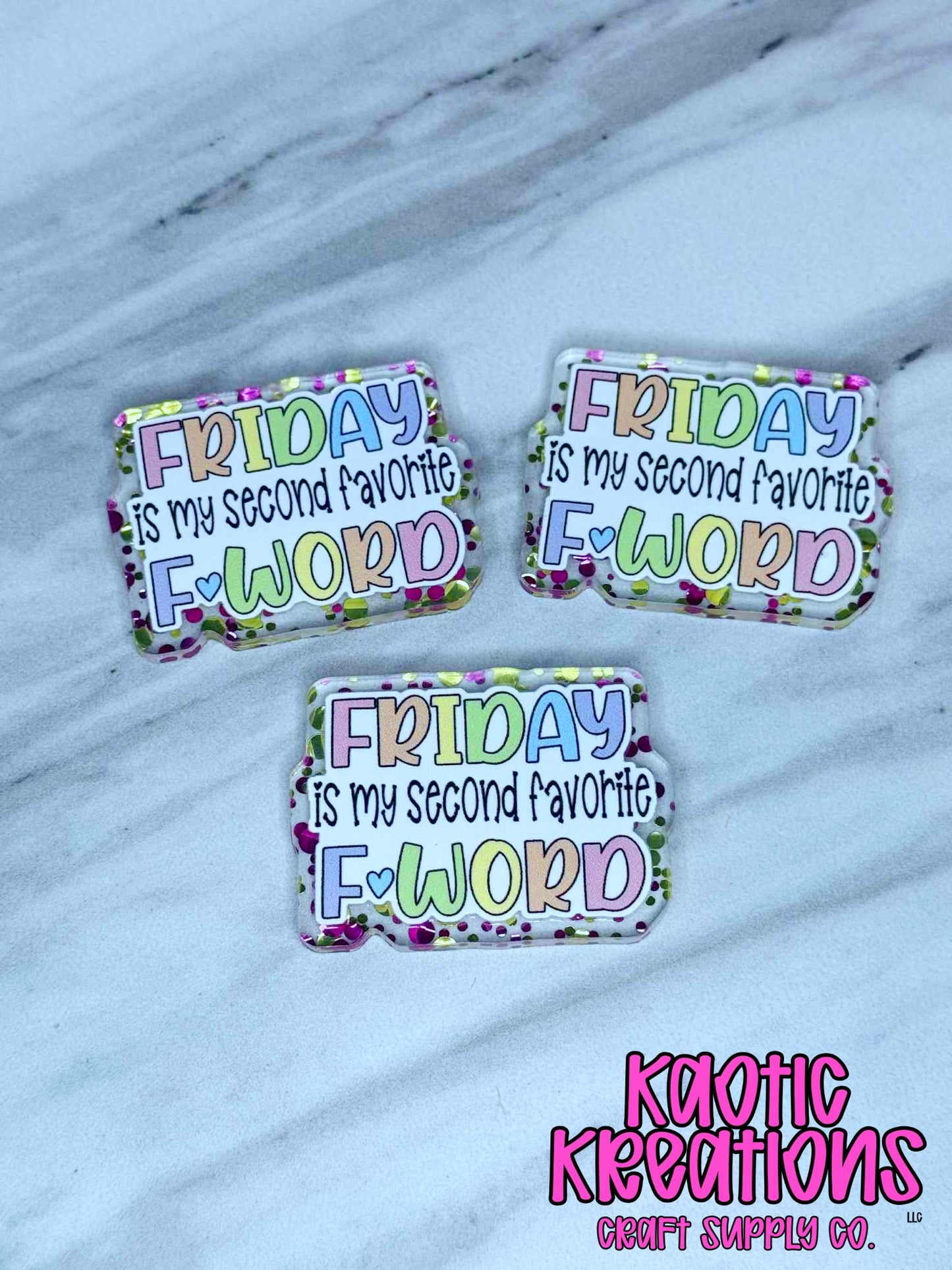 FLATBACK ACRYLIC SECOND FAVORITE F-WORD F199 (1ct)