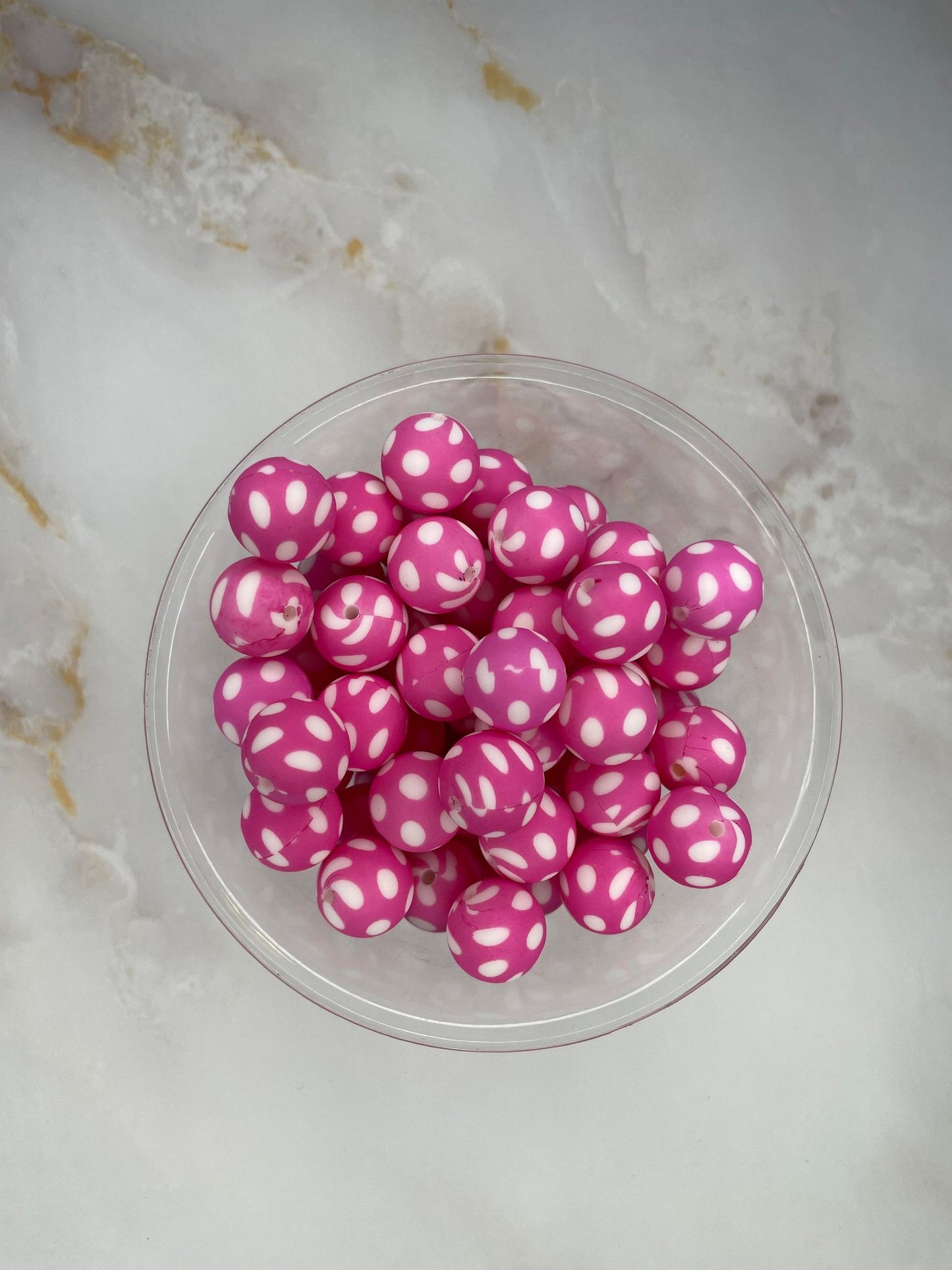 P58 POLKA DOT HOT PINK 15MM PRINT (1ct)