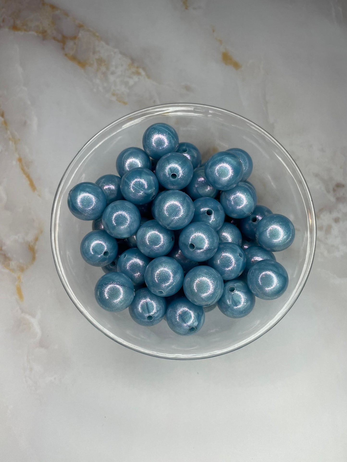 OPAL #66 BRIGHT BLUE MARBLE 15MM