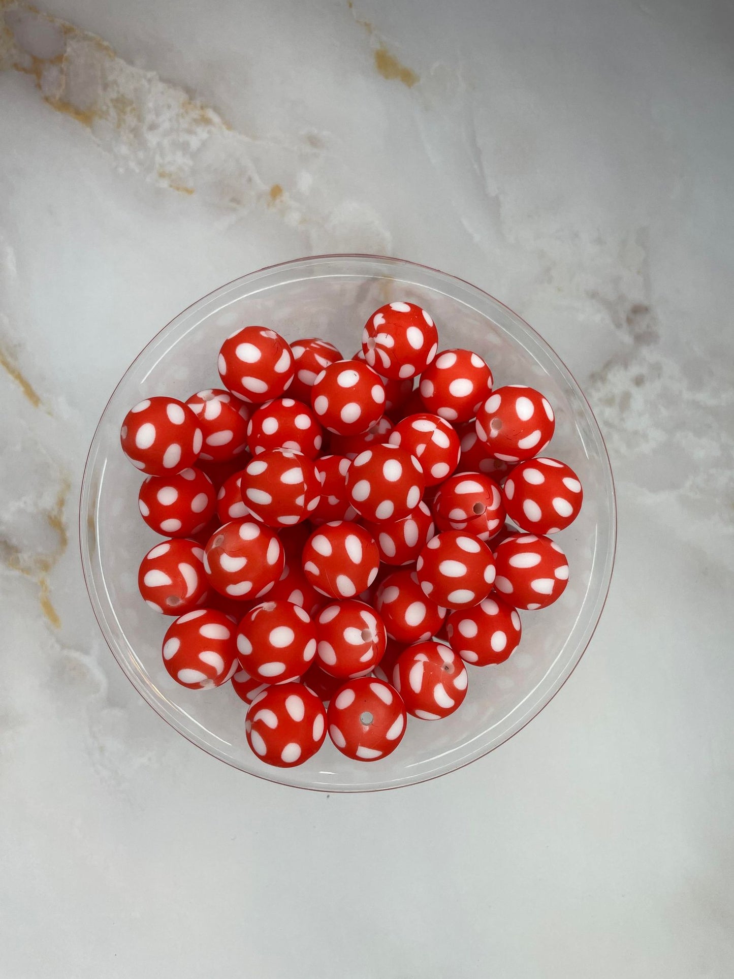 P55 POLKA DOT RED 15MM PRINT (1ct)
