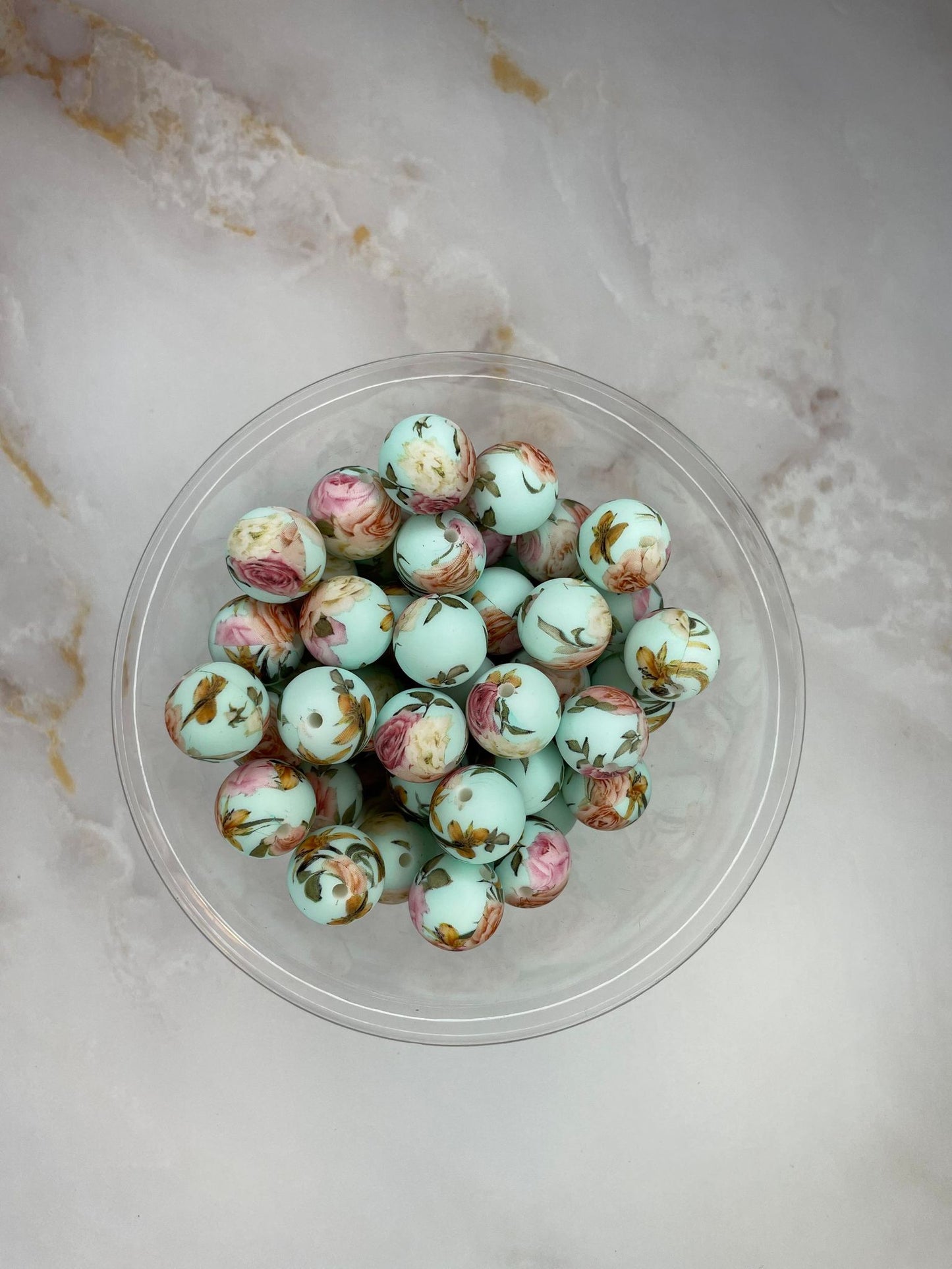 P301 MINT VICTORIAN FLORAL 15MM PRINT (1ct)