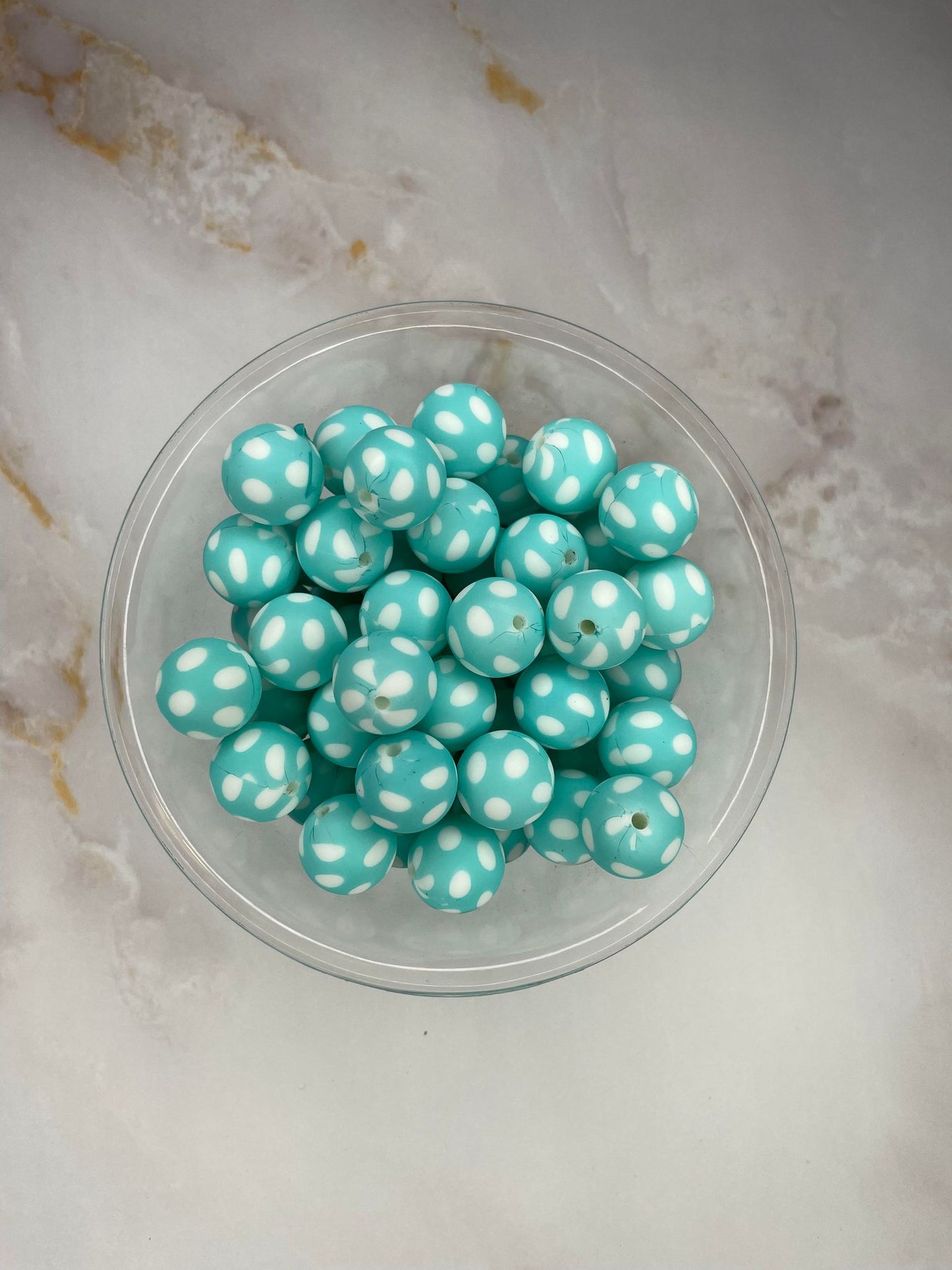 P54 POLKA DOT TURQUOISE 15MM PRINT (1ct)