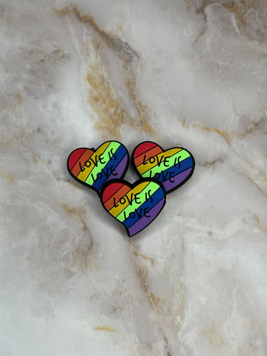 LOVE IS LOVE RAINBOW PRIDE SILICONE FOCAL