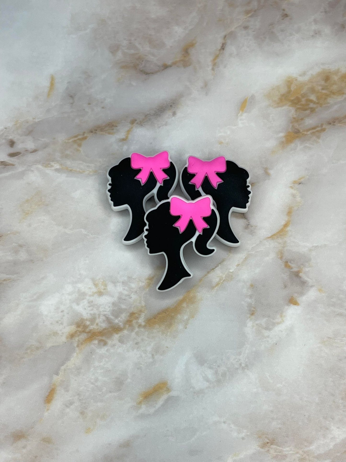 PINK BOW GIRL SILICONE FOCAL D169 (1ct)