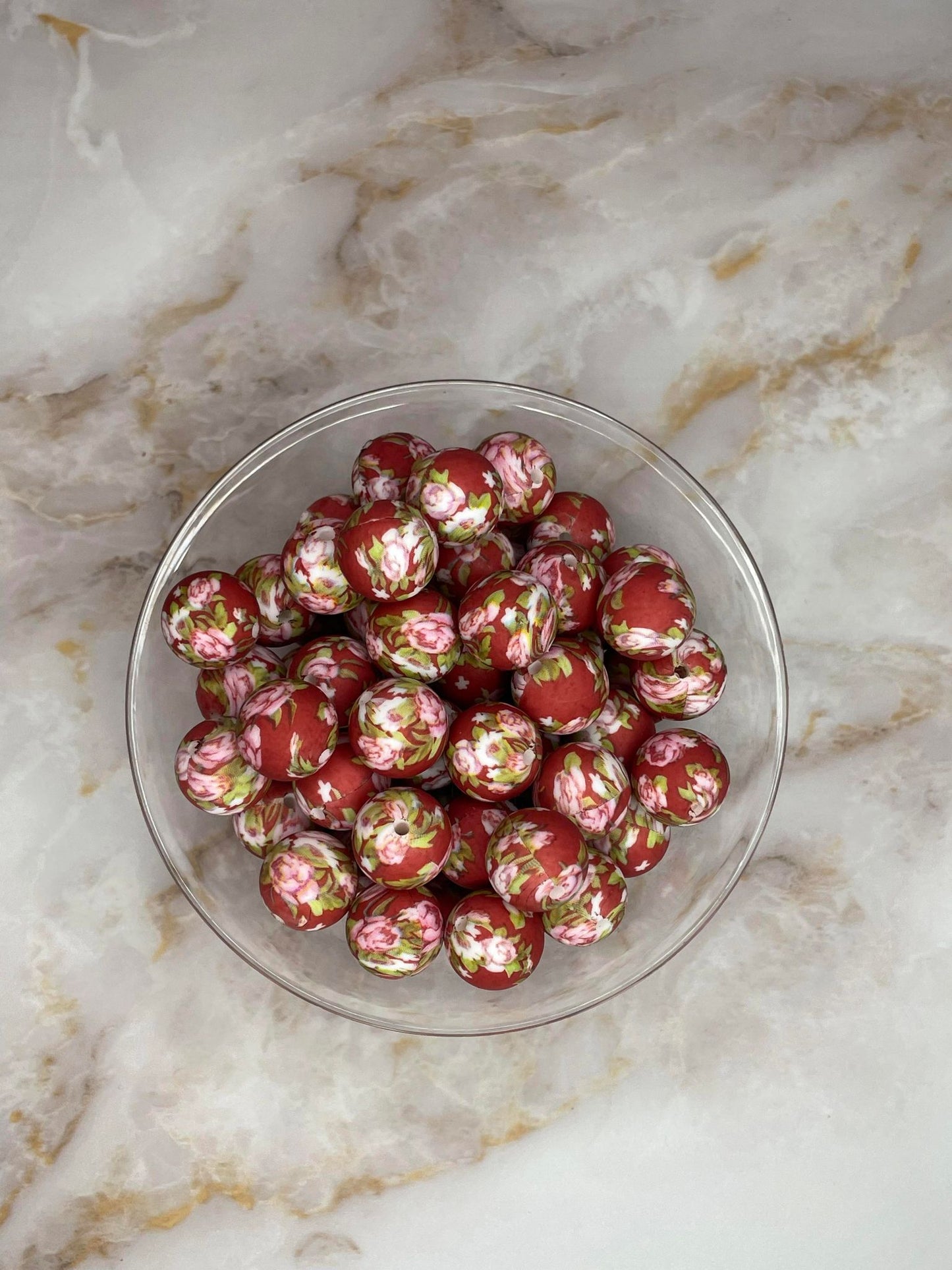 P300 VICTORIAN FLORAL RED 15MM PRINT (1ct)