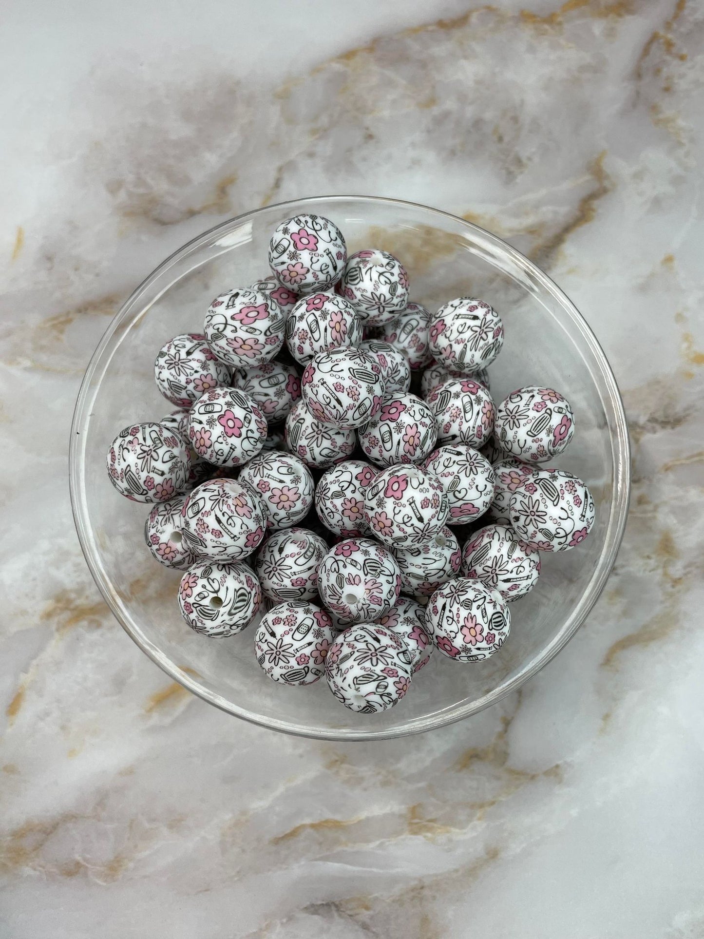 P424 NURSE FLORAL 15MM PRINT (1ct)