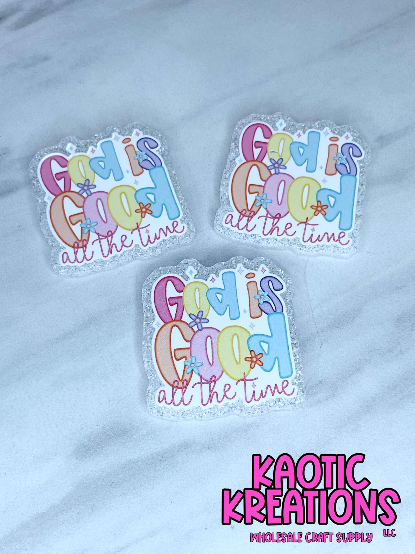 FLATBACK ACRYLIC GOD IS GOOD F553 (1ct)