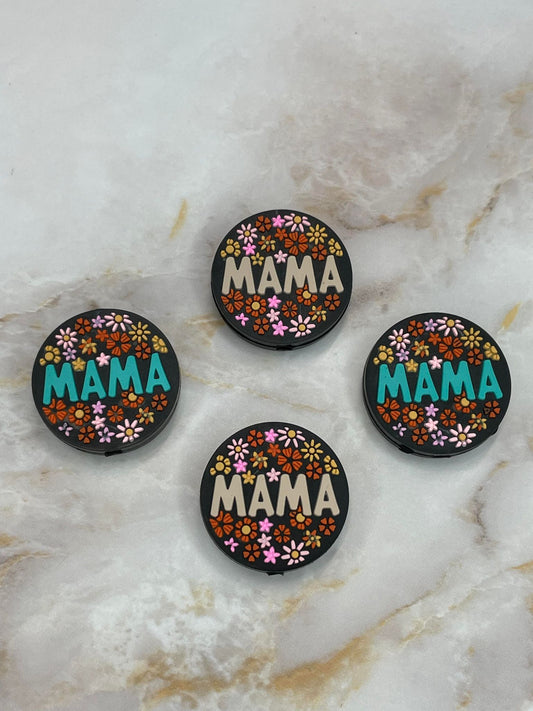 FLORAL MAMA ROUND SILICONE FOCAL