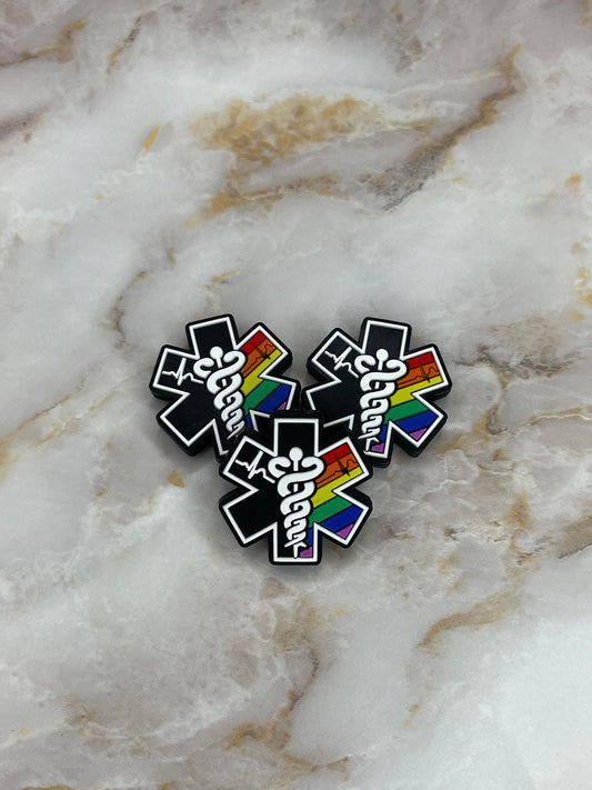 RAINBOW STAR OF LIFE SILICONE FOCAL