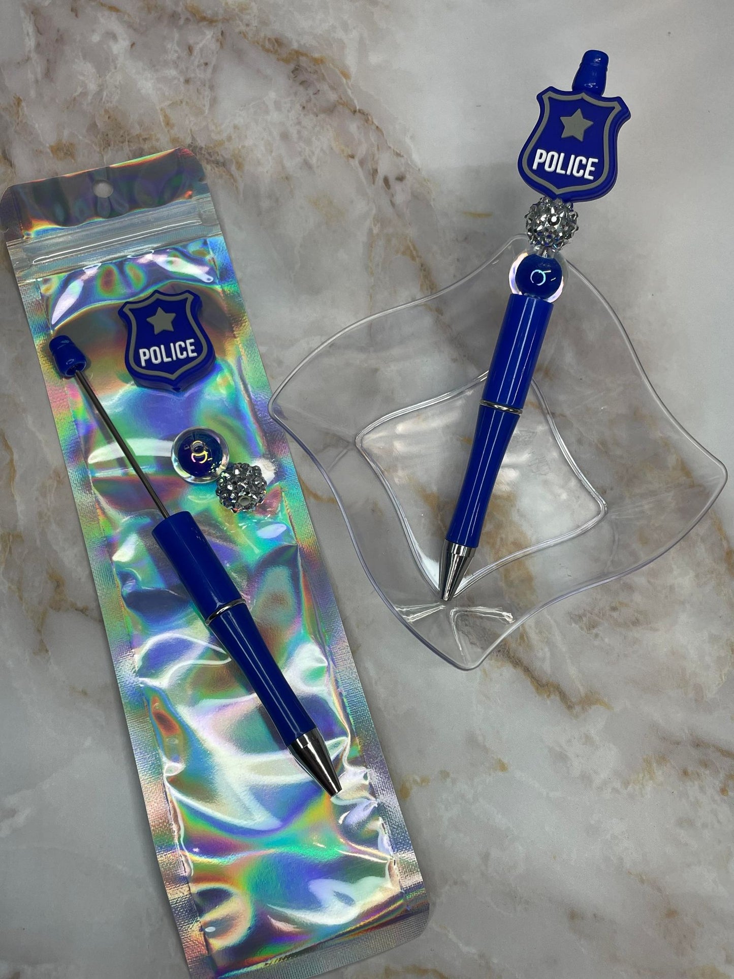 DIY BEADABLE PEN KIT #13 - POLICE BADGE