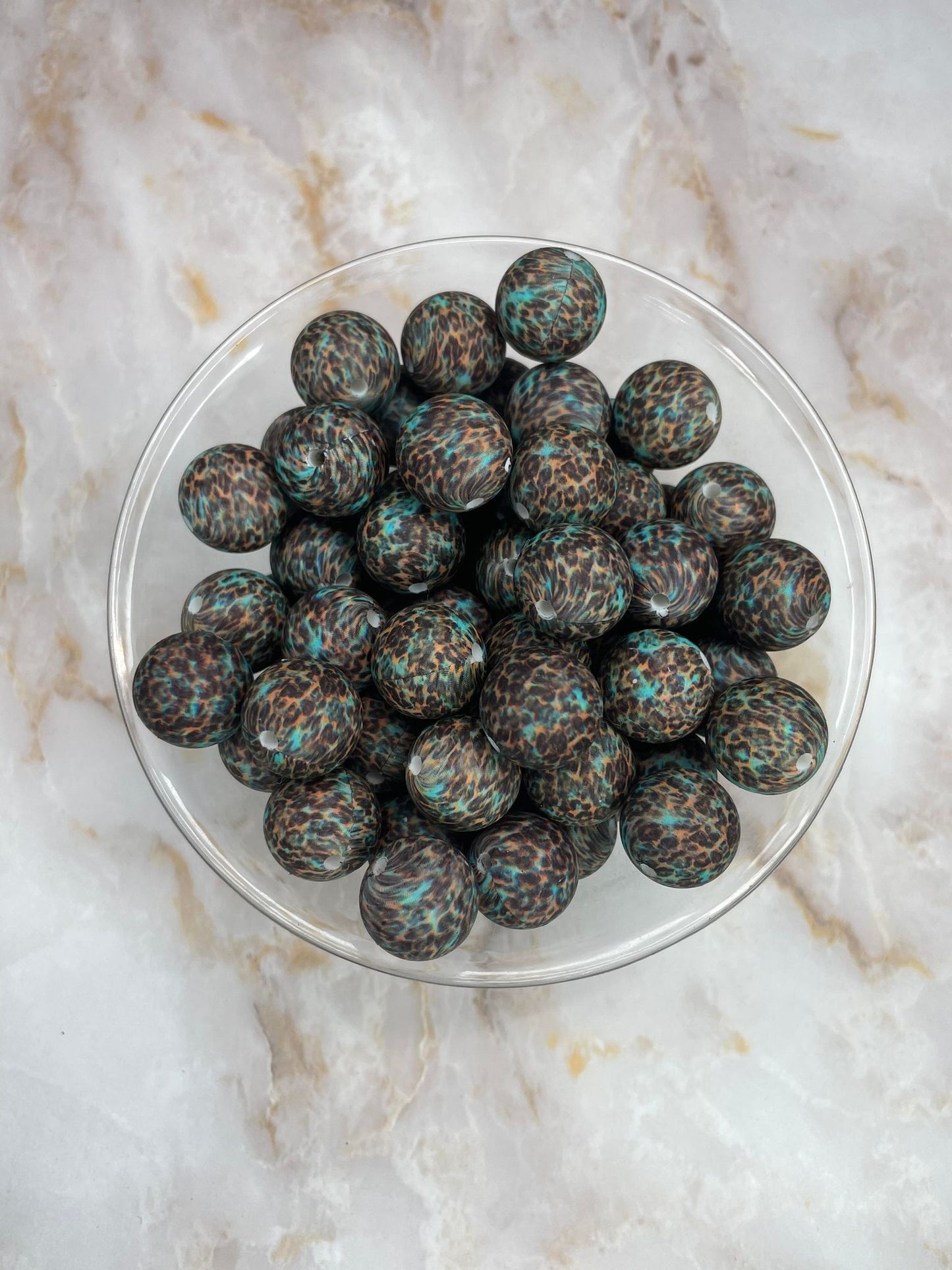 P183 TURQUOISE LEOPARD 15MM PRINT (1ct)