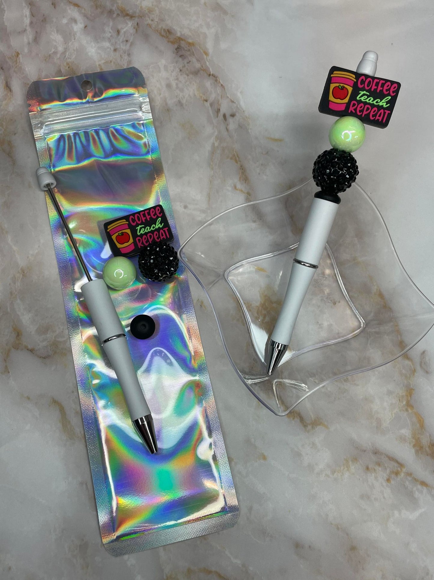 DIY BEADABLE PEN KIT #8 - COFFEE TEACH REPEAT