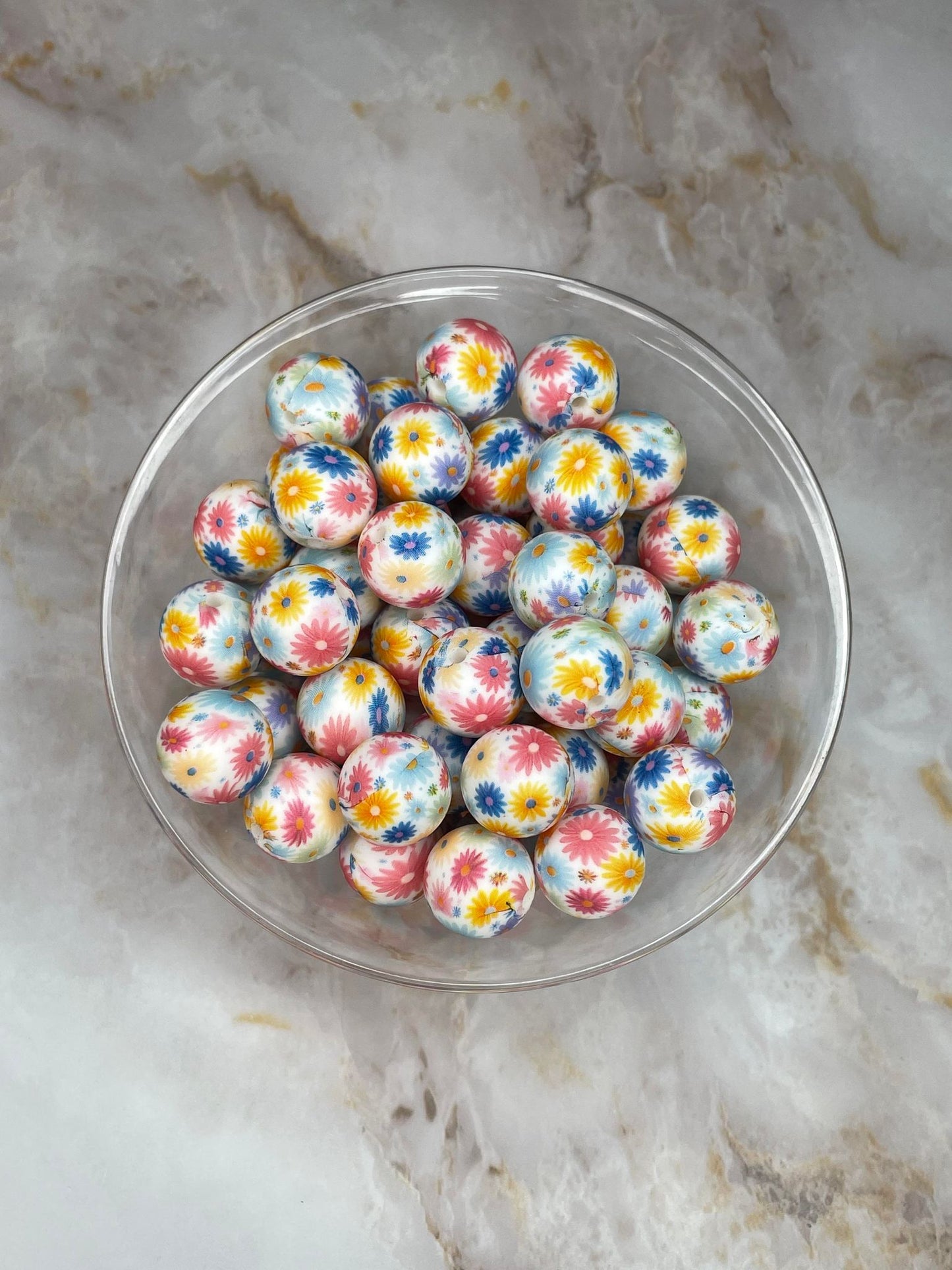 P195 MULTI MINI DAISIES 15MM PRINT (1ct)