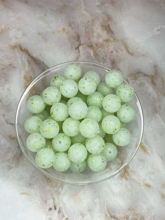 C1 LIGHT GREEN 15MM CONFETTI GLITTER