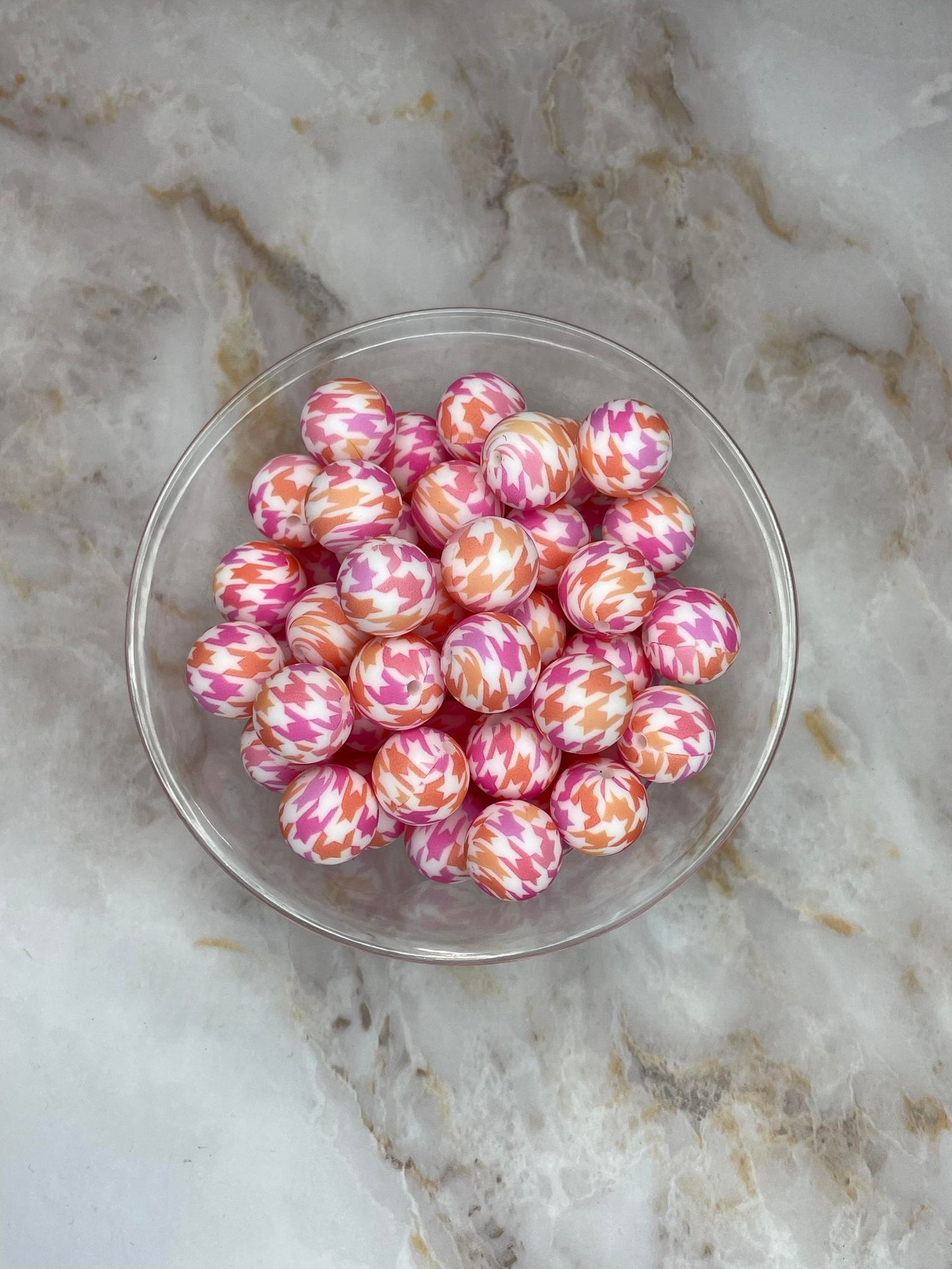 P445 SUMMER SPLASH HOUNDSTOOTH 15MM PRINT (1ct)