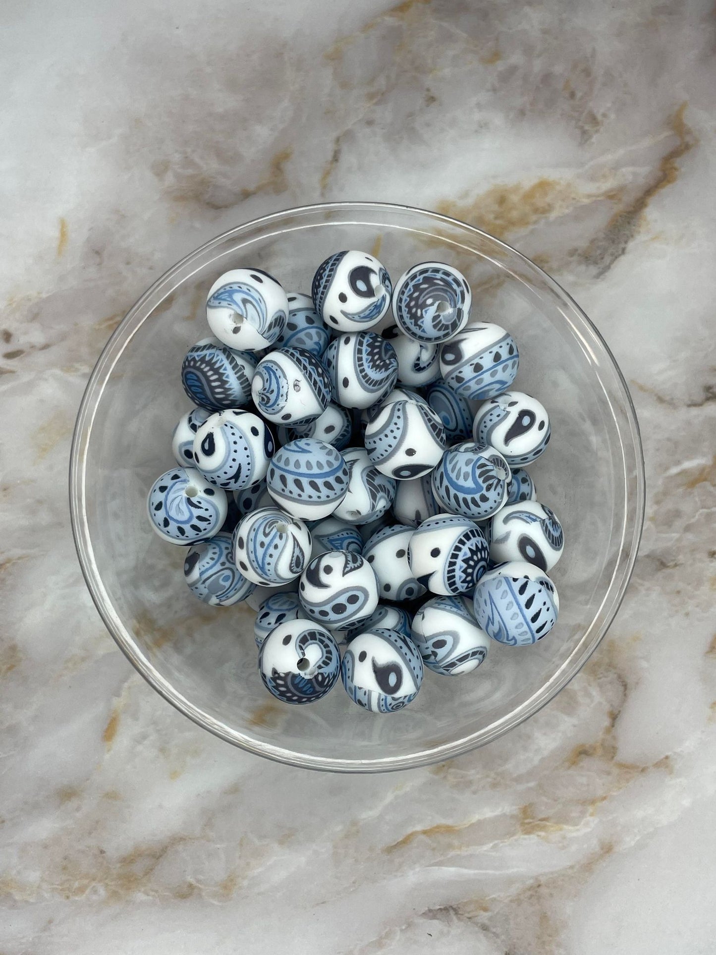 P438 BLUE PAISLEY 15MM PRINT (1ct)