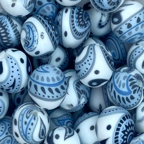 P438 BLUE PAISLEY 15MM PRINT (1ct)