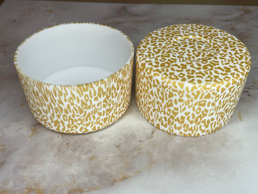 GOLD LEOPARD SILICONE TUMBLER BOOT