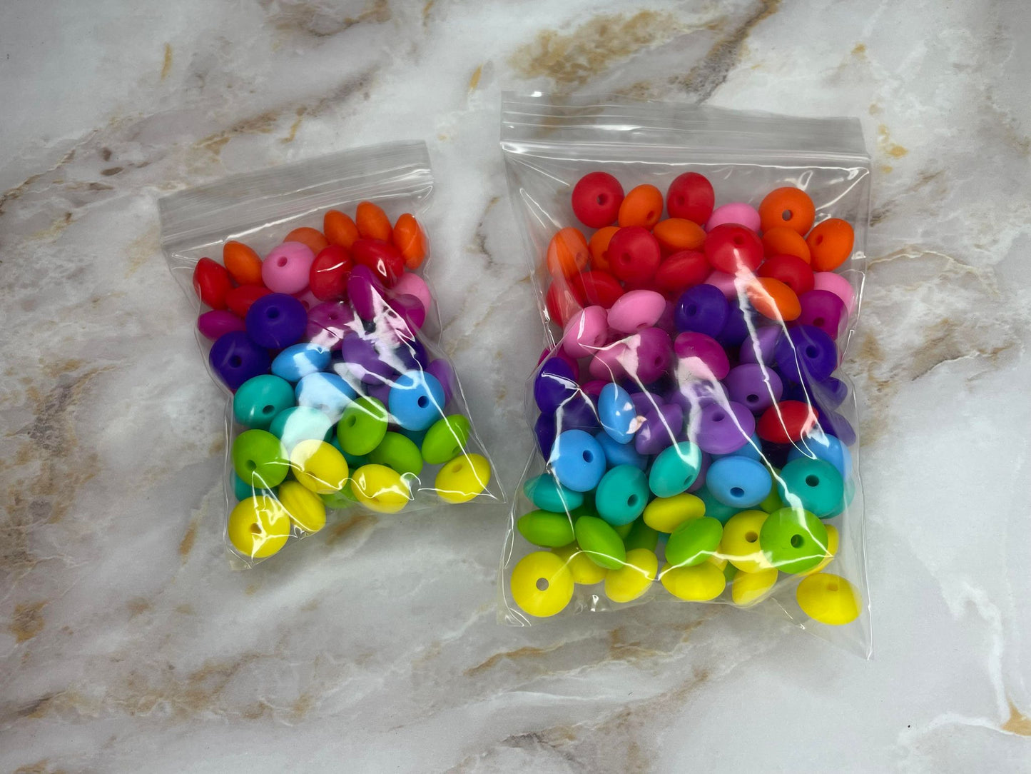 RAINBOW BEAD MIX 12MM LENTIL (50ct)