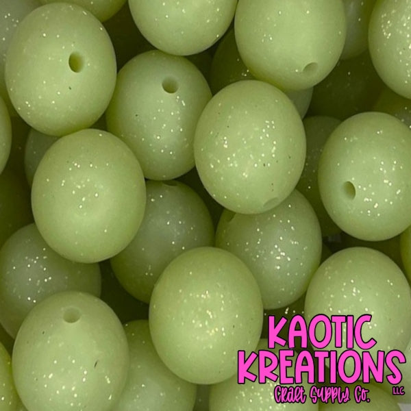 G25 TEA GREEN 15MM GLITTER