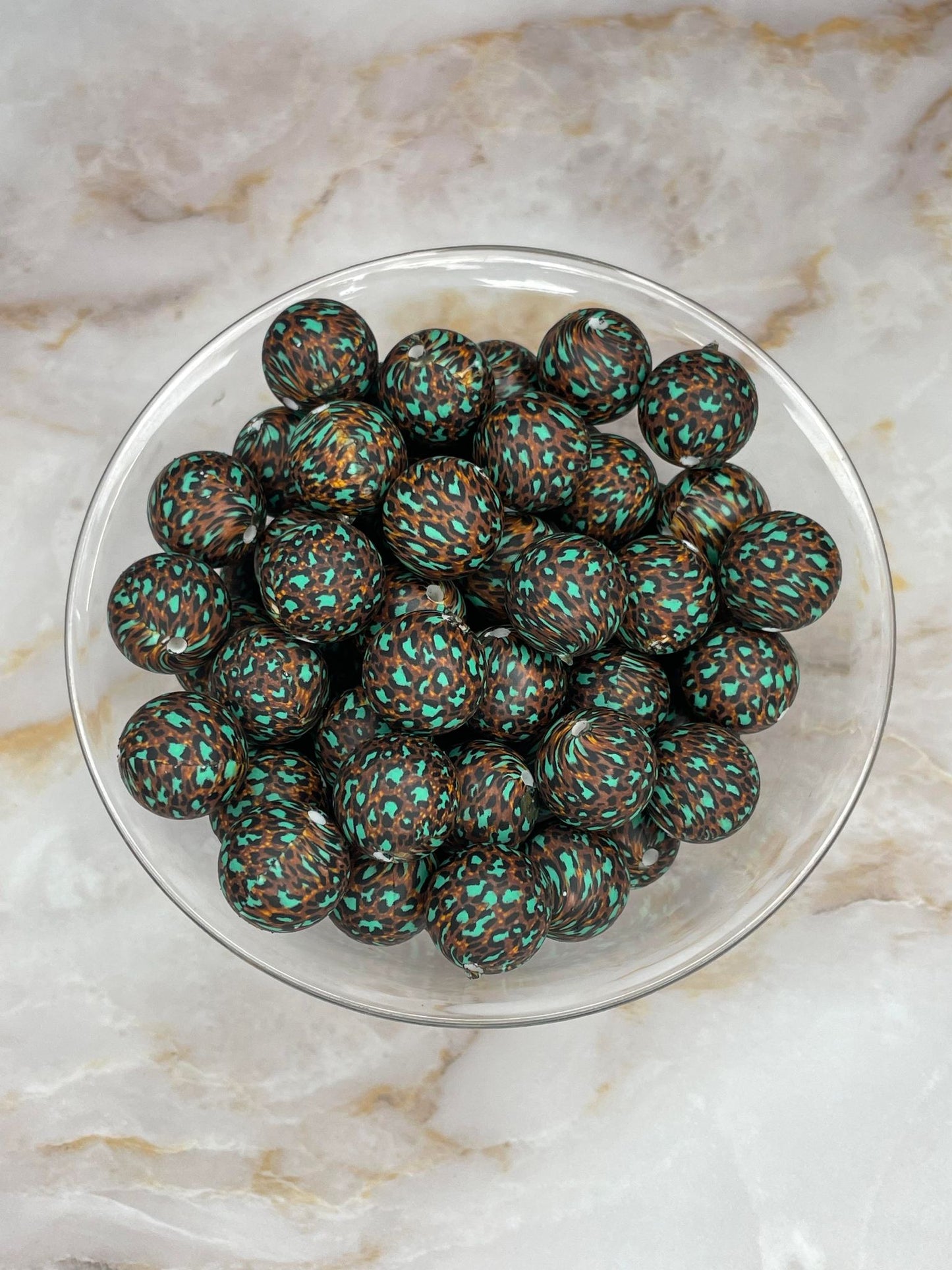 P507 TEAL BROWN LEOPARD 15MM PRINT (1ct)