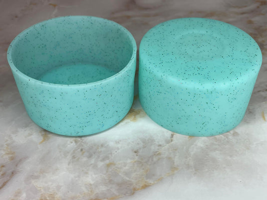 TURQUOISE GLITTER SILICONE TUMBLER BOOT