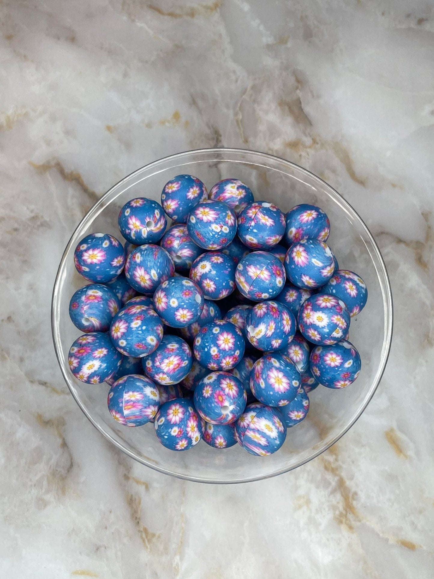 P467 BLUE RASPBERRY FLORAL 15MM PRINT (1ct)