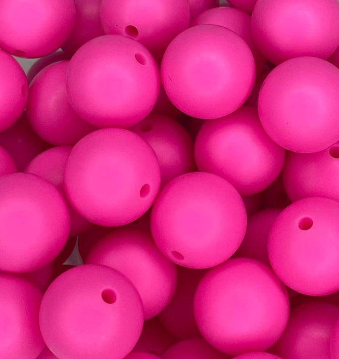#187 POPPIN' PINK 15MM SOLID (10ct)