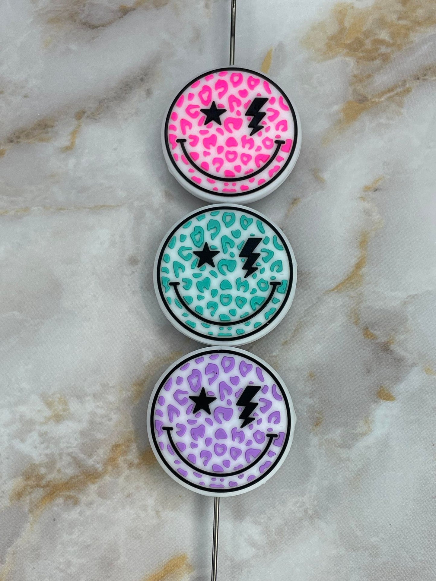 LEOPARD SMILE FACE SILICONE FOCAL (1ct)