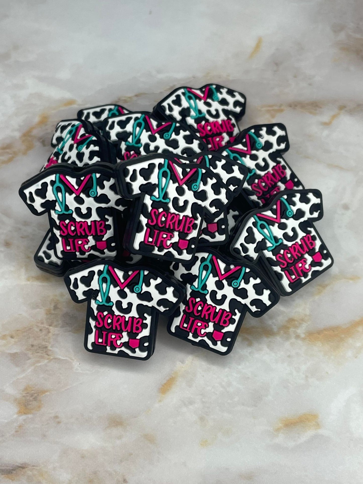 COW PRINT SCRUB LIFE SILICONE FOCAL D216 (1ct)