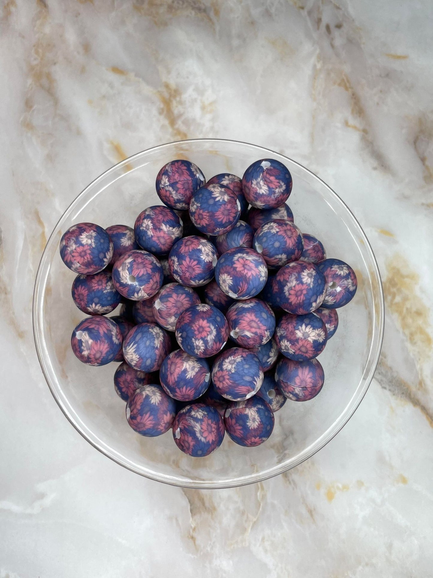 P451 BLUE BERRY FLORAL 15MM PRINT (1ct)