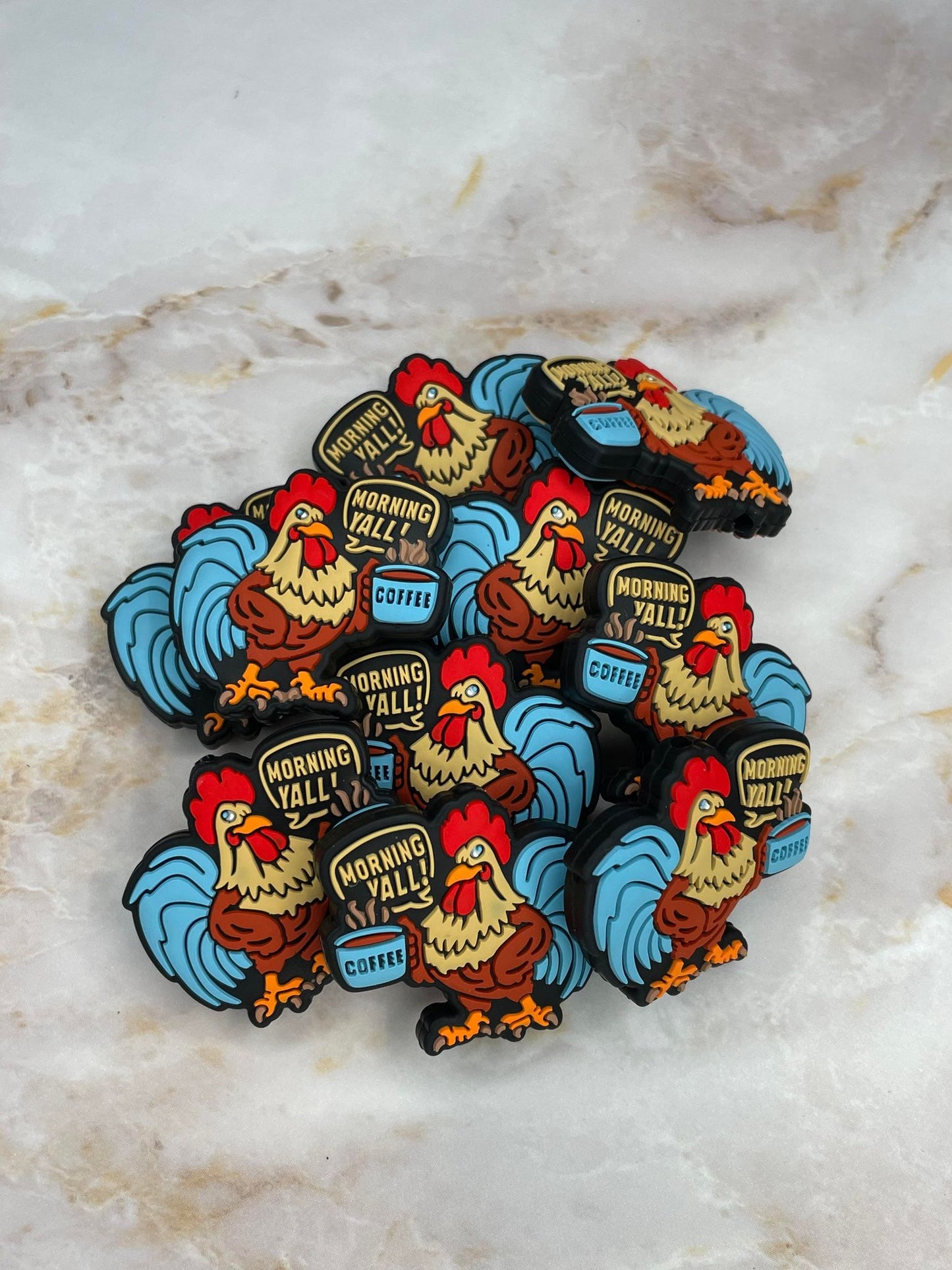 MORNING Y'ALL ROOSTER SILICONE FOCAL D179 (1ct)