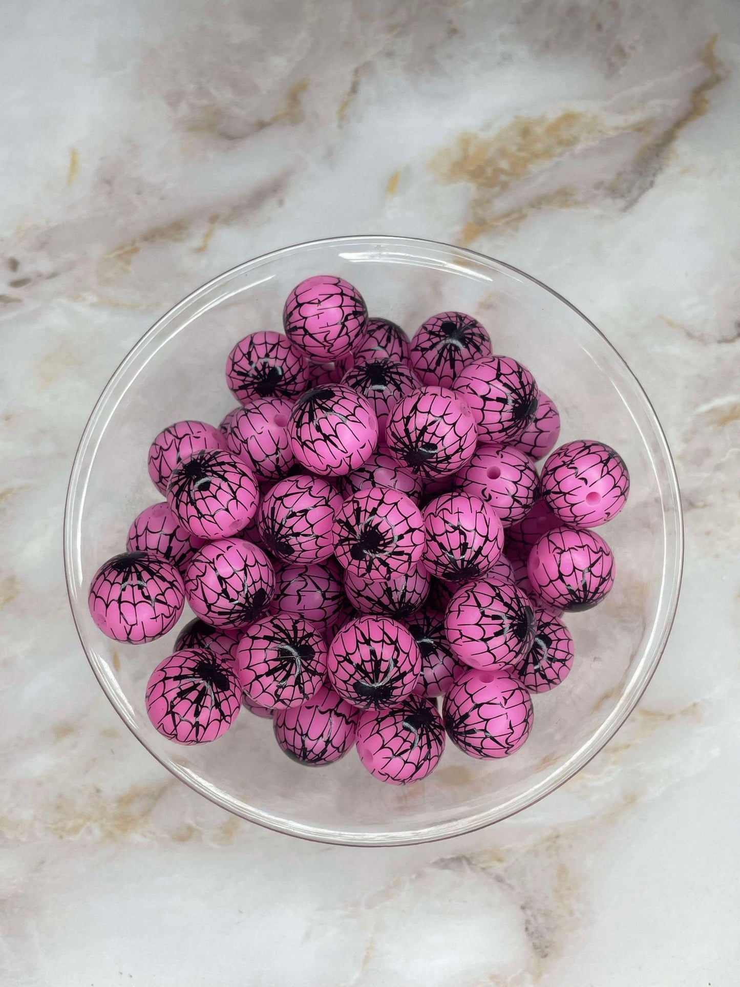 P547 SPIDER WEB PINK GLOW 15MM PRINT (1ct)