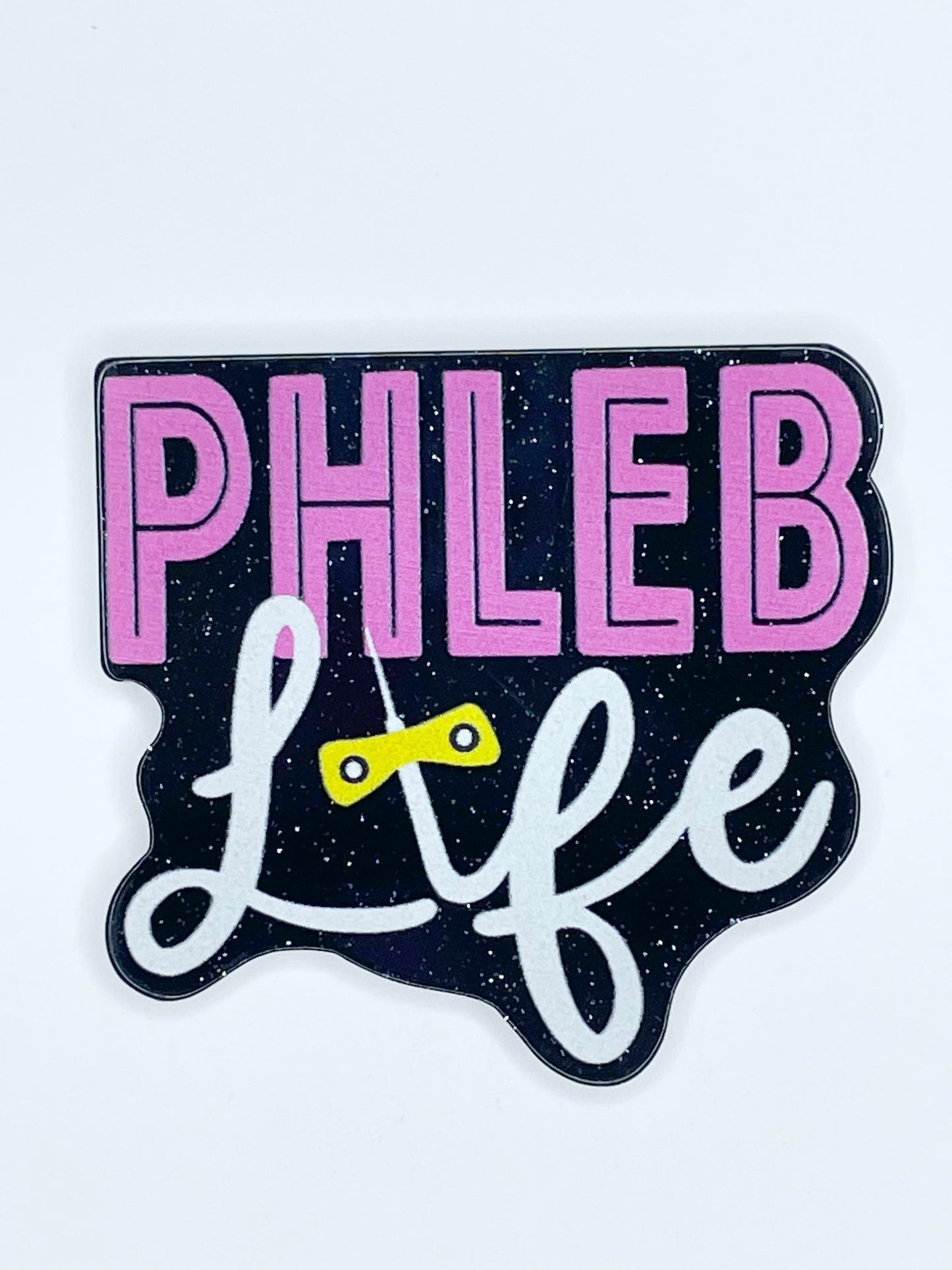 FLATBACK ACRYLIC PHLEB LIFE BLACK F15