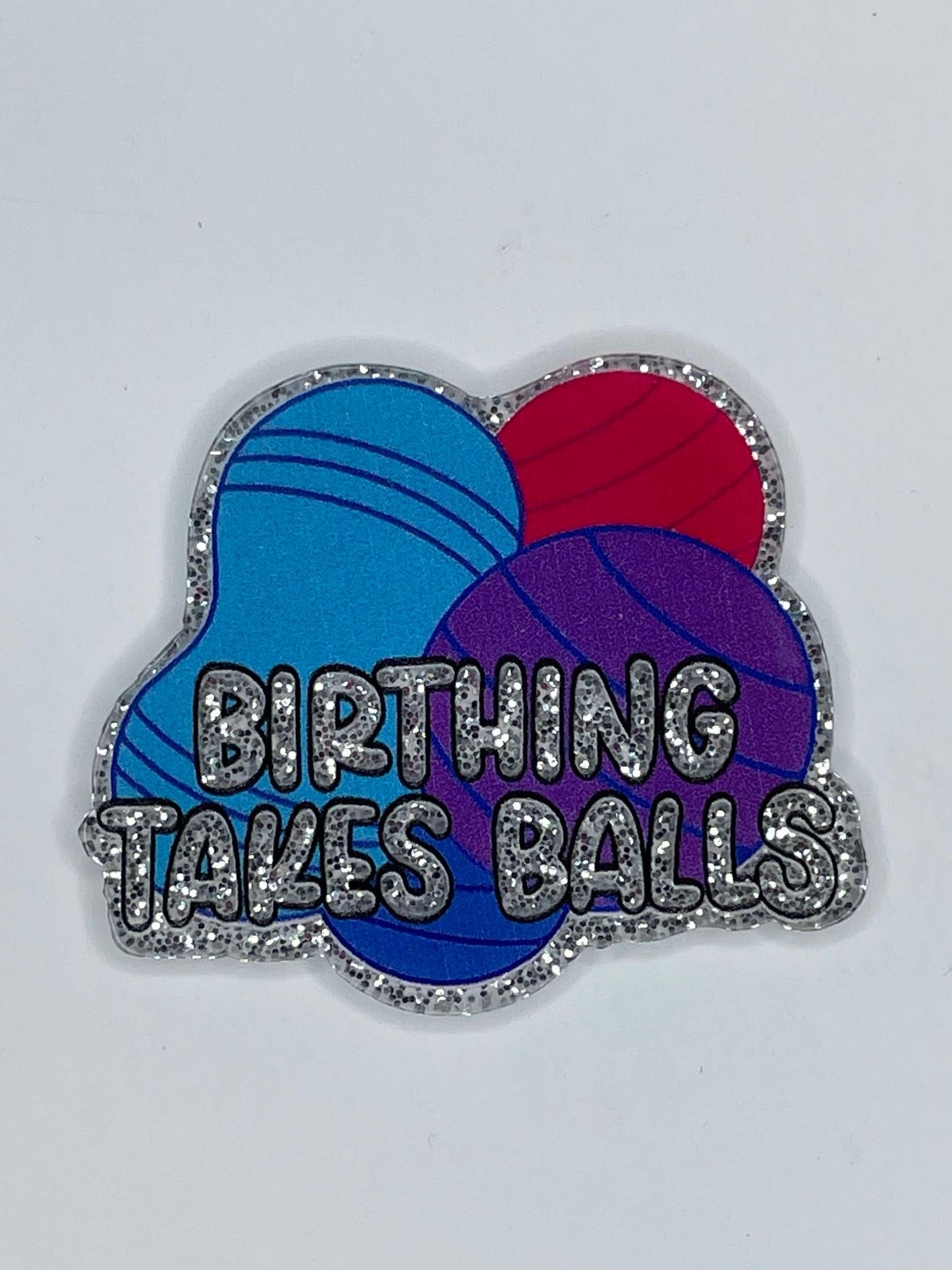 FLATBACK ACRYLIC BIRTHING TAKES BALLS F126 (1ct)