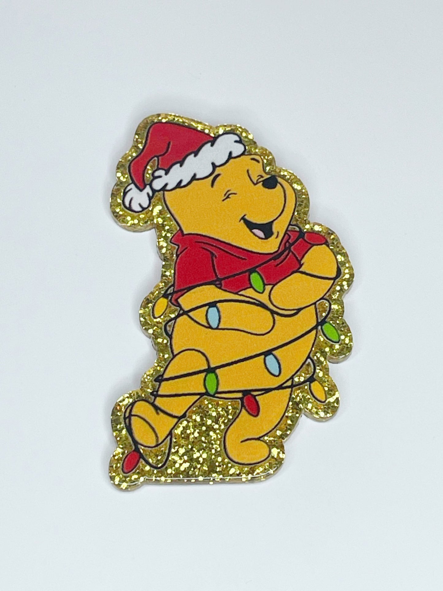 FLATBACK ACRYLIC CHRISTMAS LIGHTS BEAR F209 (1ct)