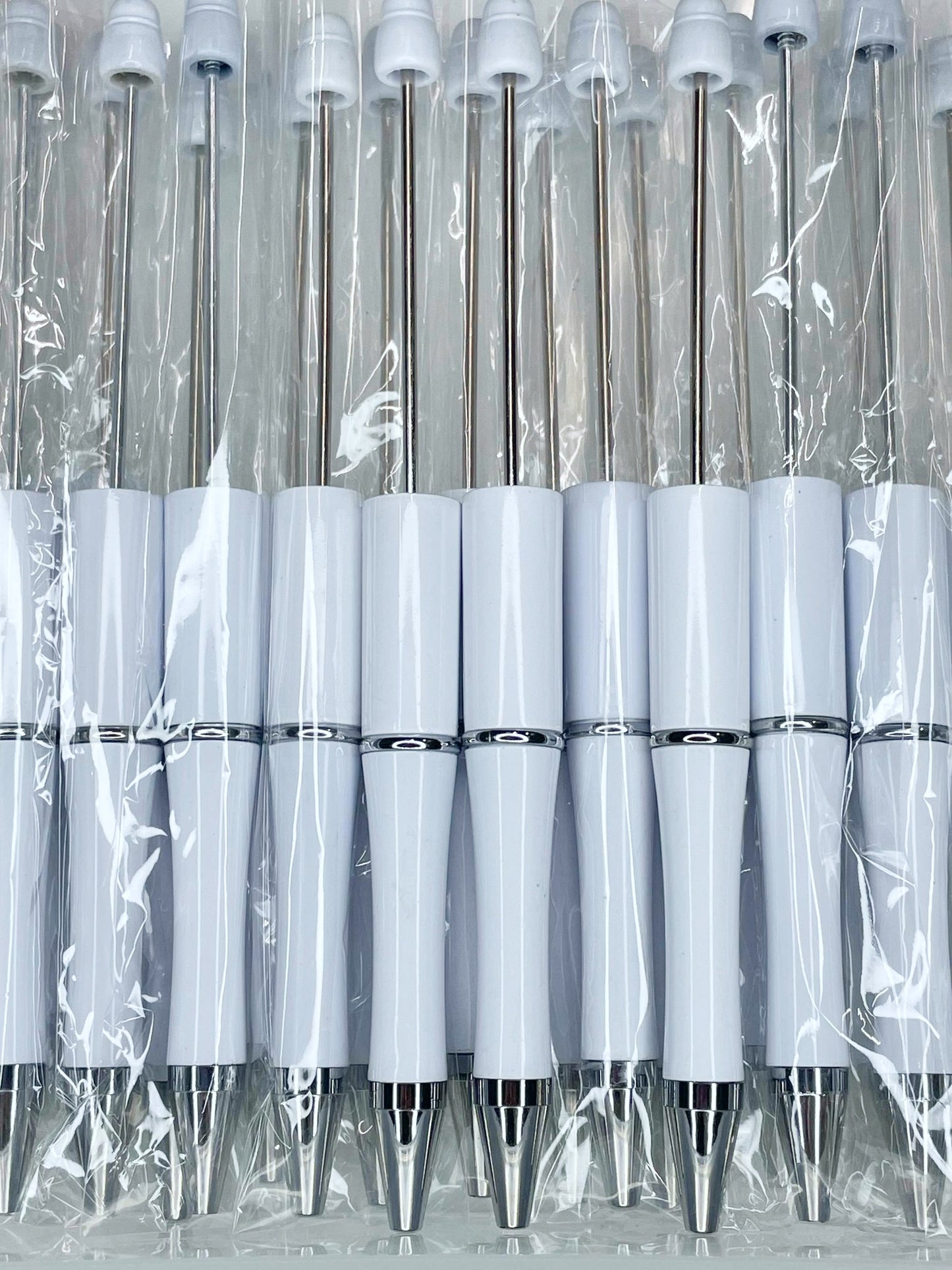 BEADABLE PLASTIC PEN SOLID BRIGHT WHITE B7 (1ct)