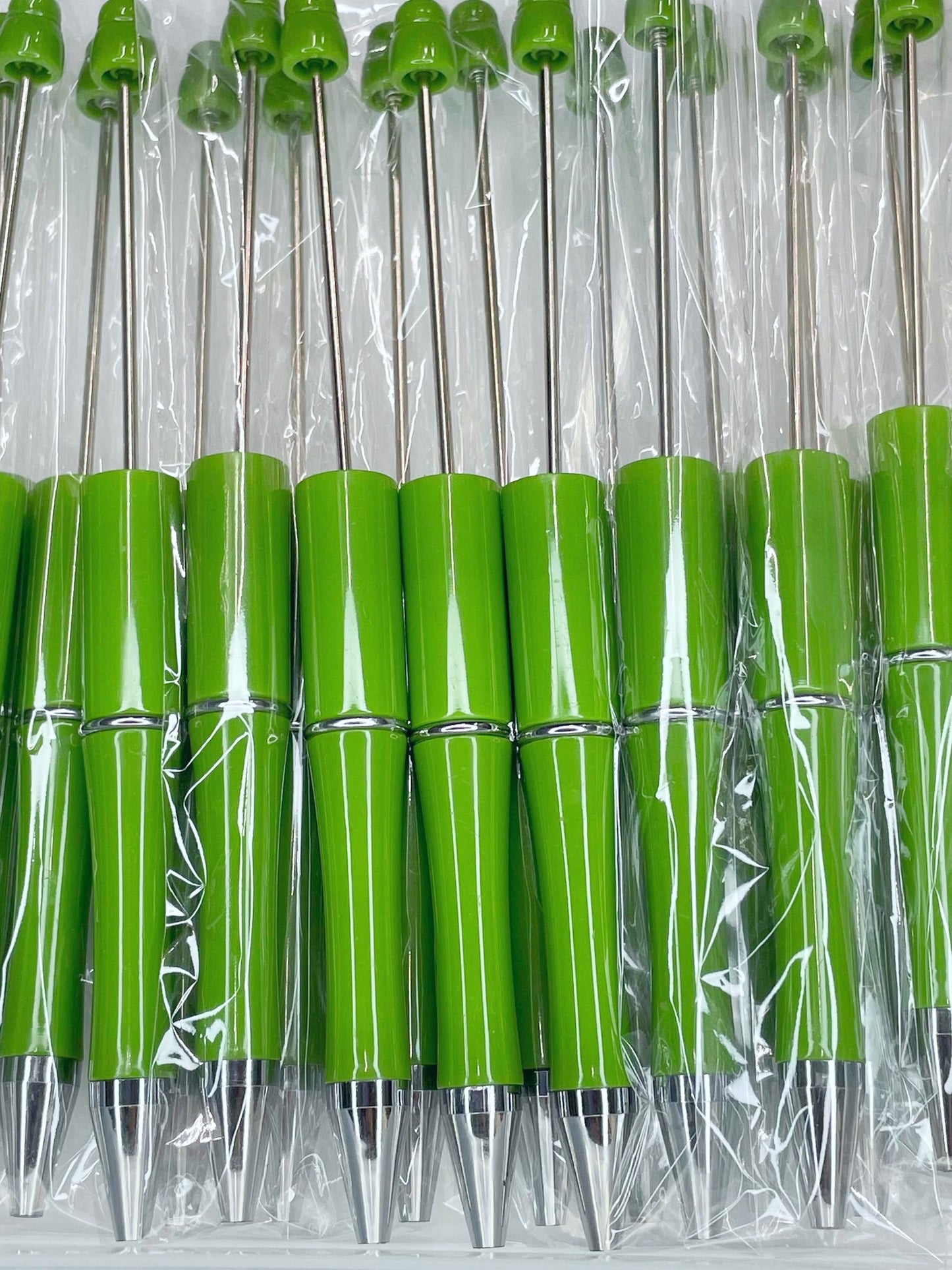 BEADABLE PLASTIC PEN SOLID OLIVE B15 (1ct)