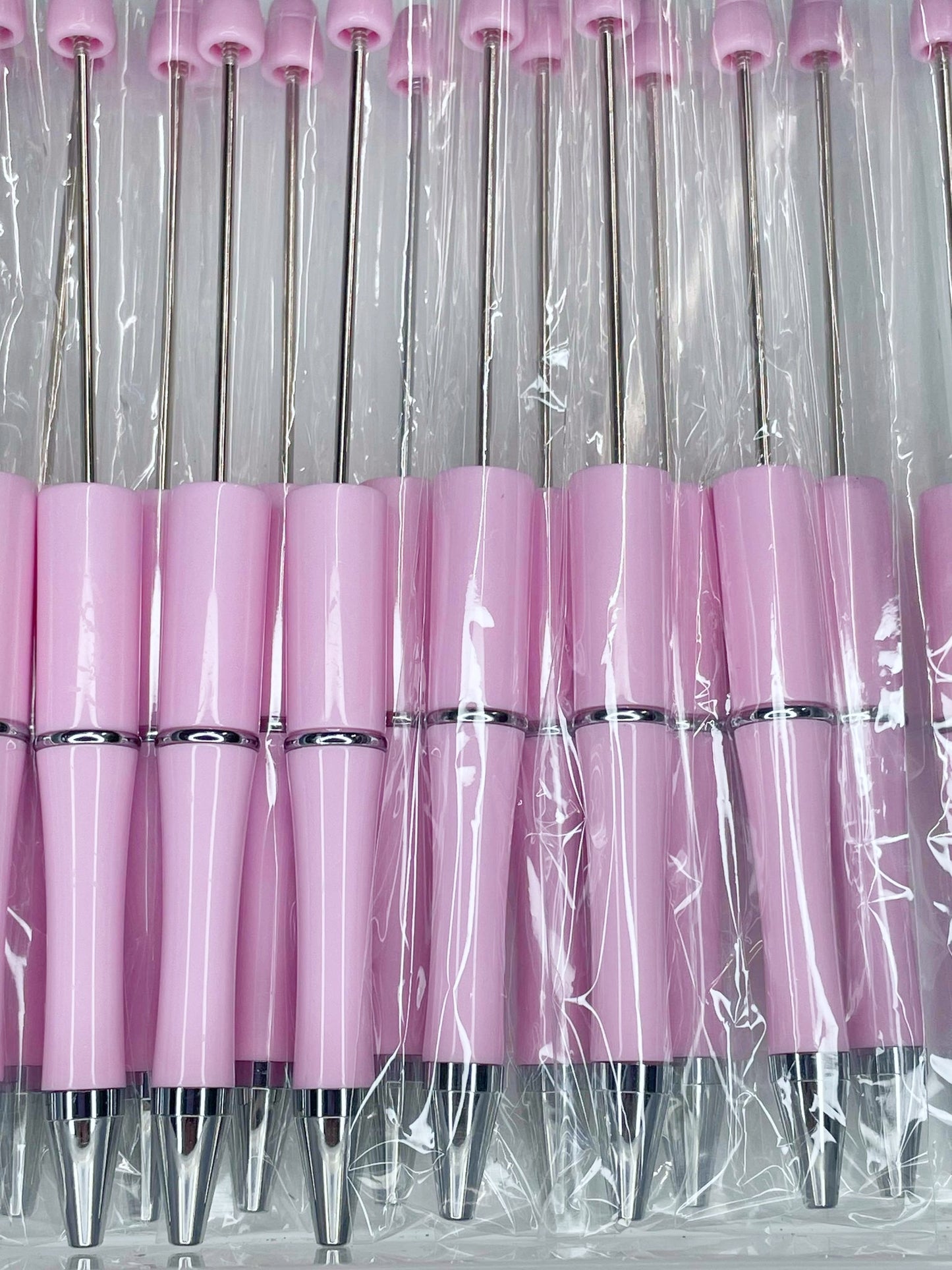 BEADABLE PLASTIC PEN SOLID BABY PINK B3 (1ct)